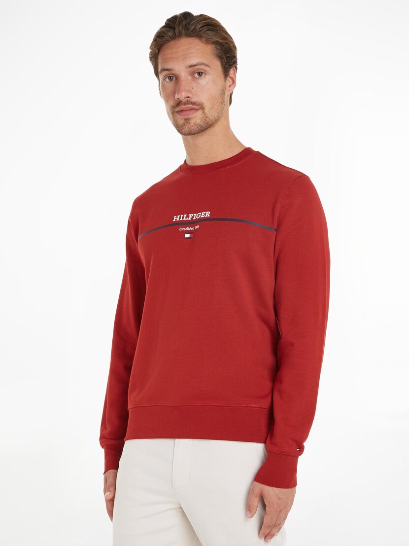 MW0MW35557 HILFIGER STRIPE TERRY SWEATSHIRT