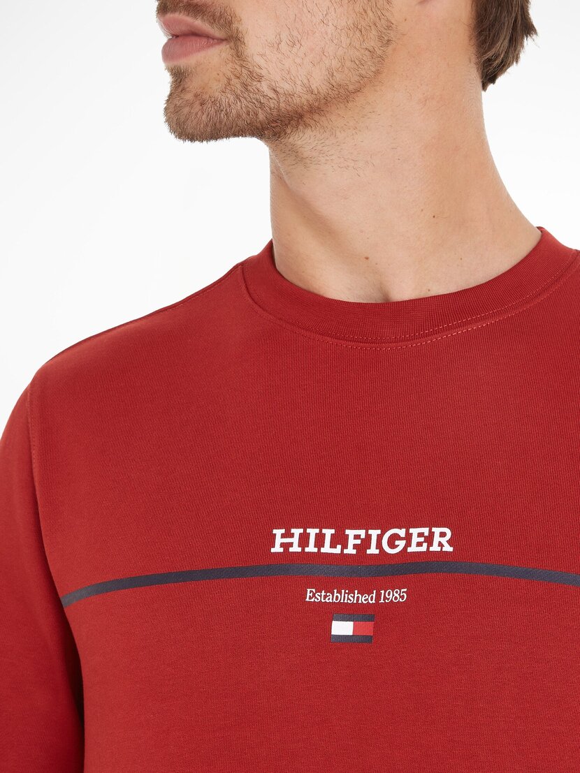 MW0MW35557 HILFIGER STRIPE TERRY SWEATSHIRT