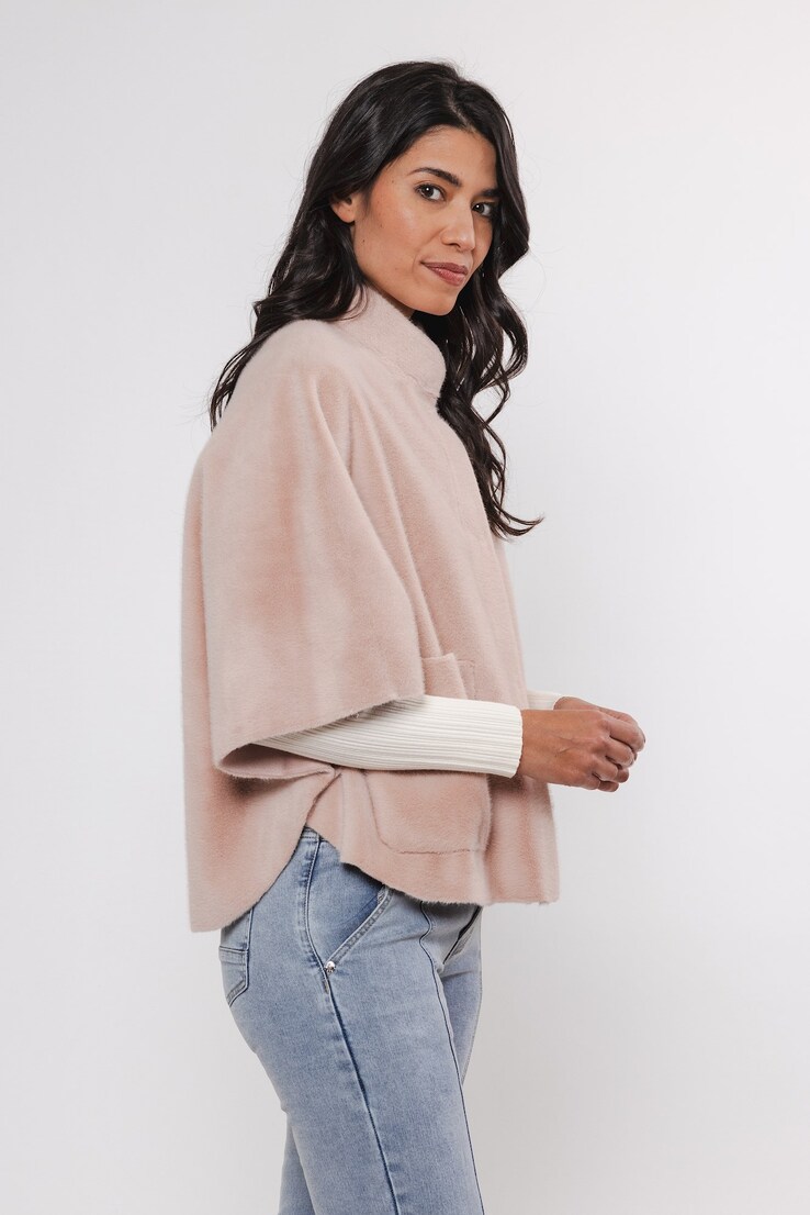 Faux fur cape