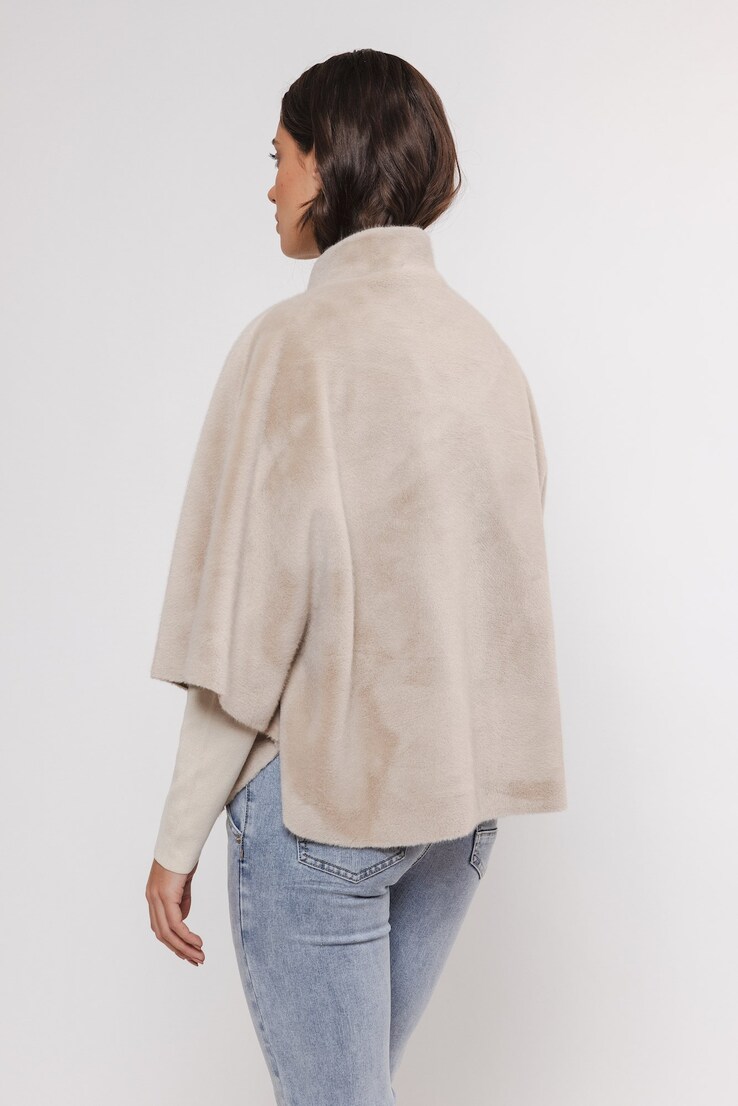 Faux fur cape