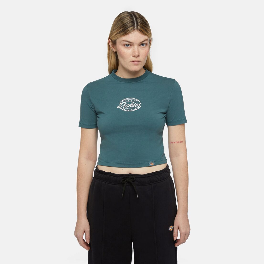 DICKIES GLOBE TEE SS W BLACK