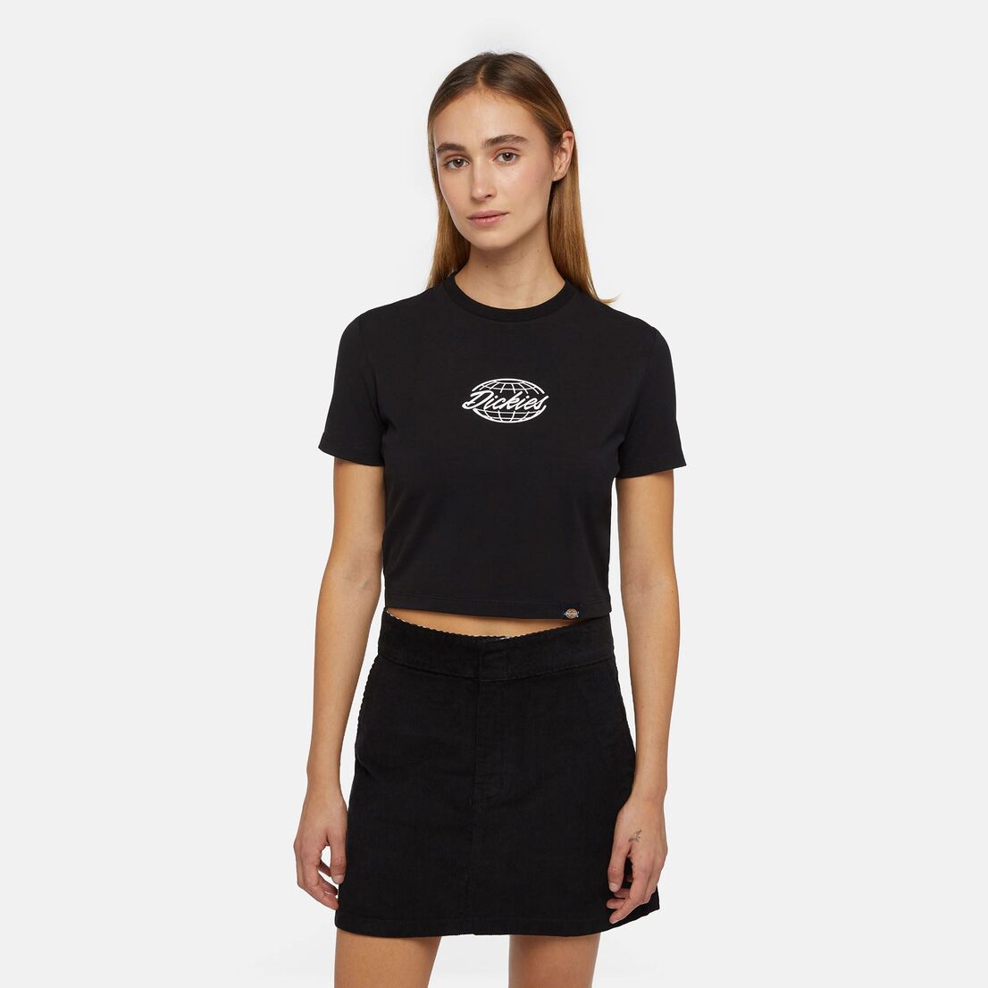 DICKIES GLOBE TEE SS W BLACK