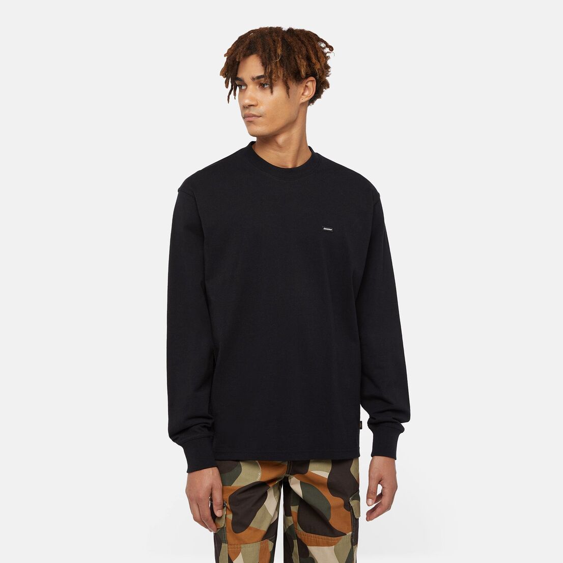 CLANCY HEAVYWEIGHT TEE LS BLACK