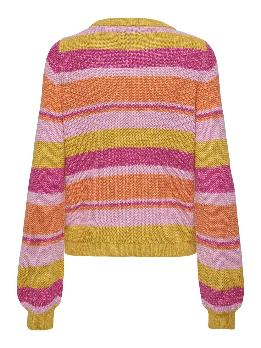 ONLALMI LS STRIPE O-NECK CC KNT