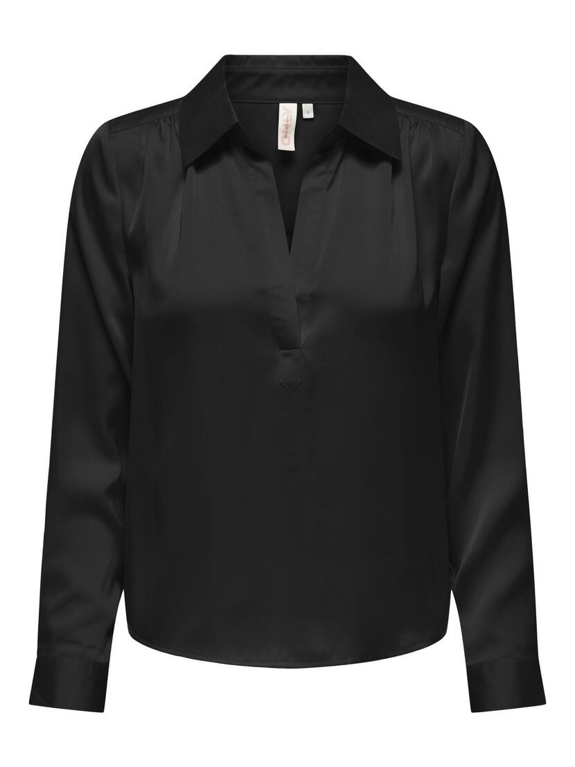 ONLZORA LS V-NECK COLLAR TOP WVN