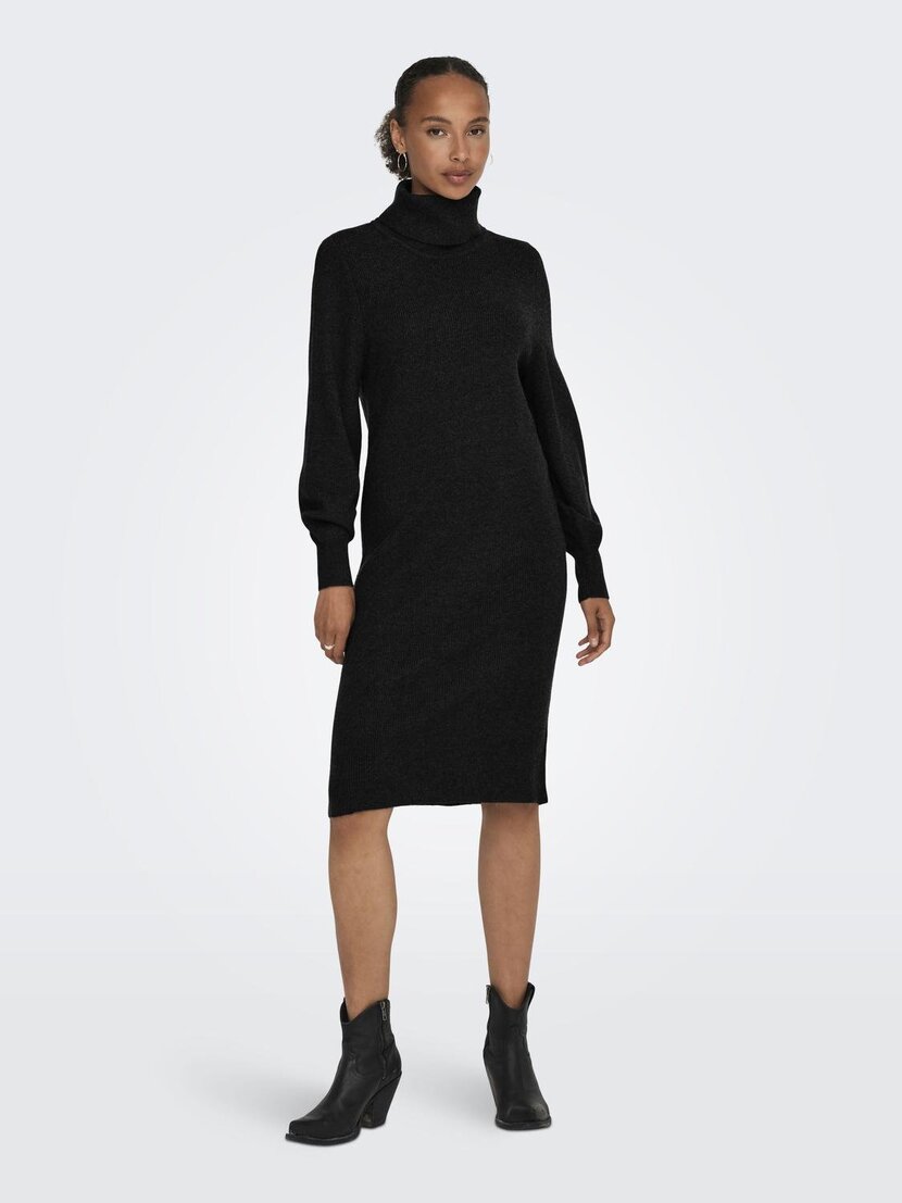 ONLSASHA L/S ROLLNECK DRESS KNT NOO S