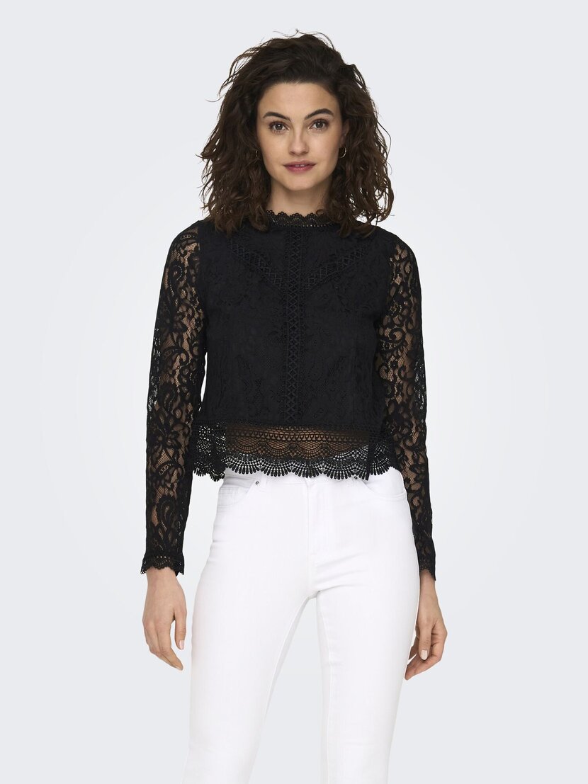 ONLNEW KARO LS LACE TOP WVN