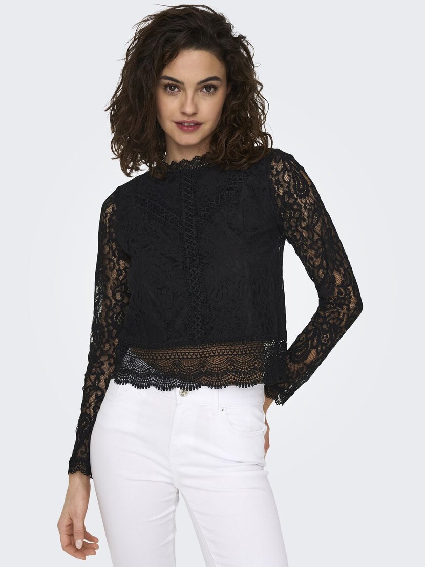 ONLNEW KARO LS LACE TOP WVN