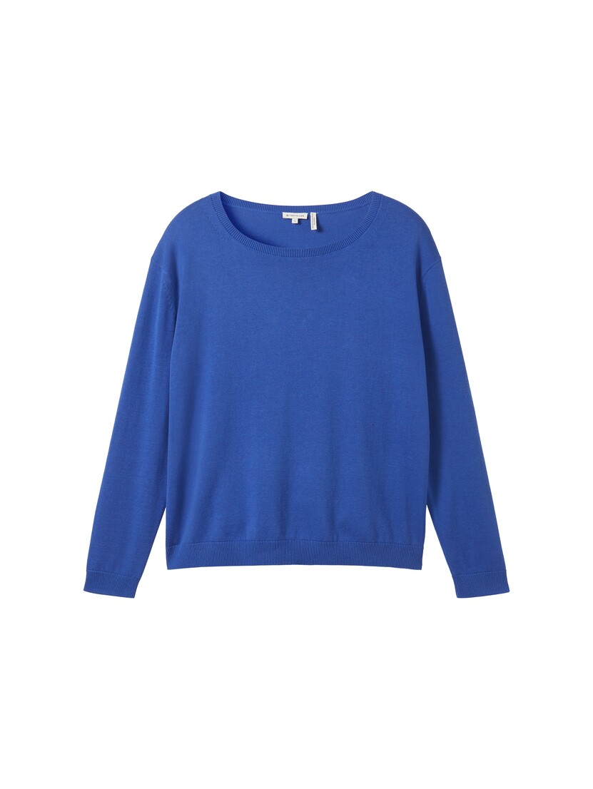 1042964 knit basic crew neck pullover