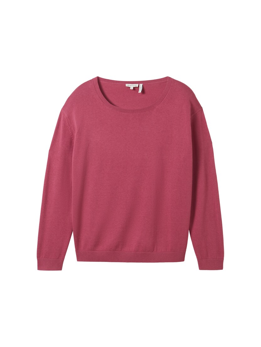 1042964 knit basic crew neck pullover