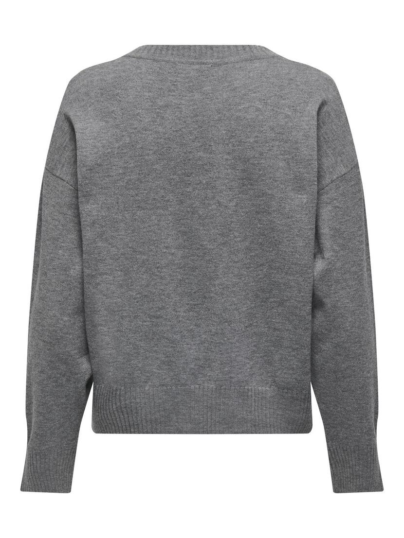 JDYAMORE LIFE L/S V-NECK PULLOVER K NT