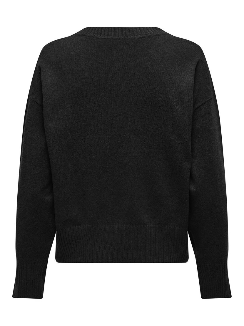 JDYAMORE LIFE L/S V-NECK PULLOVER K NT