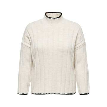 Pull van het merk Only Carmakoma in het Beige