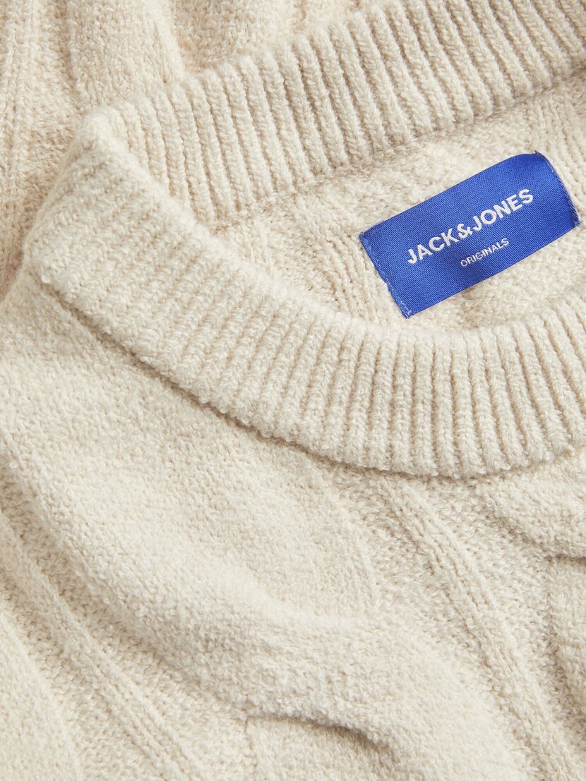 JORHENRY CABLE KNIT CREW NECK