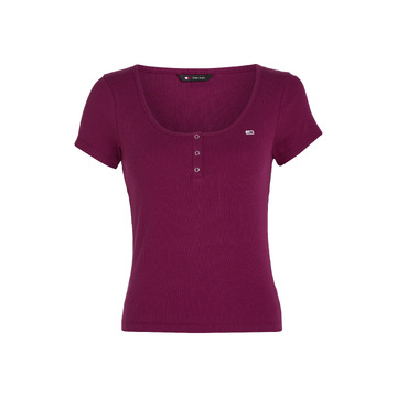 T-shirt van het merk Tommy Jeans in het Bordeaux