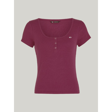 T-shirt van het merk Tommy Jeans in het Bordeaux