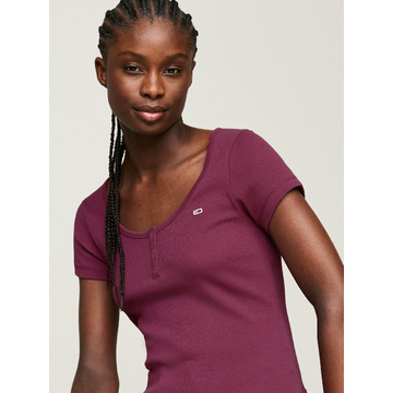 T-shirt van het merk Tommy Jeans in het Bordeaux