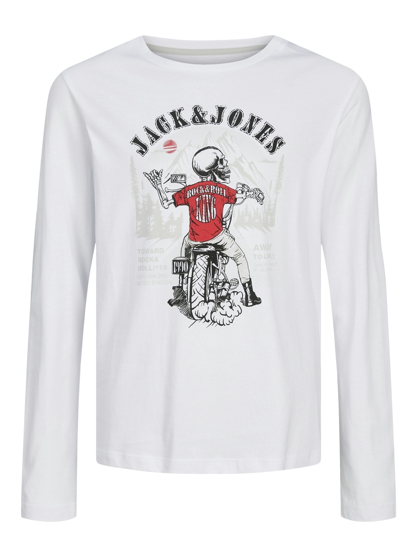 JJSKULL ROCK TEE LS CREW NECK JNR