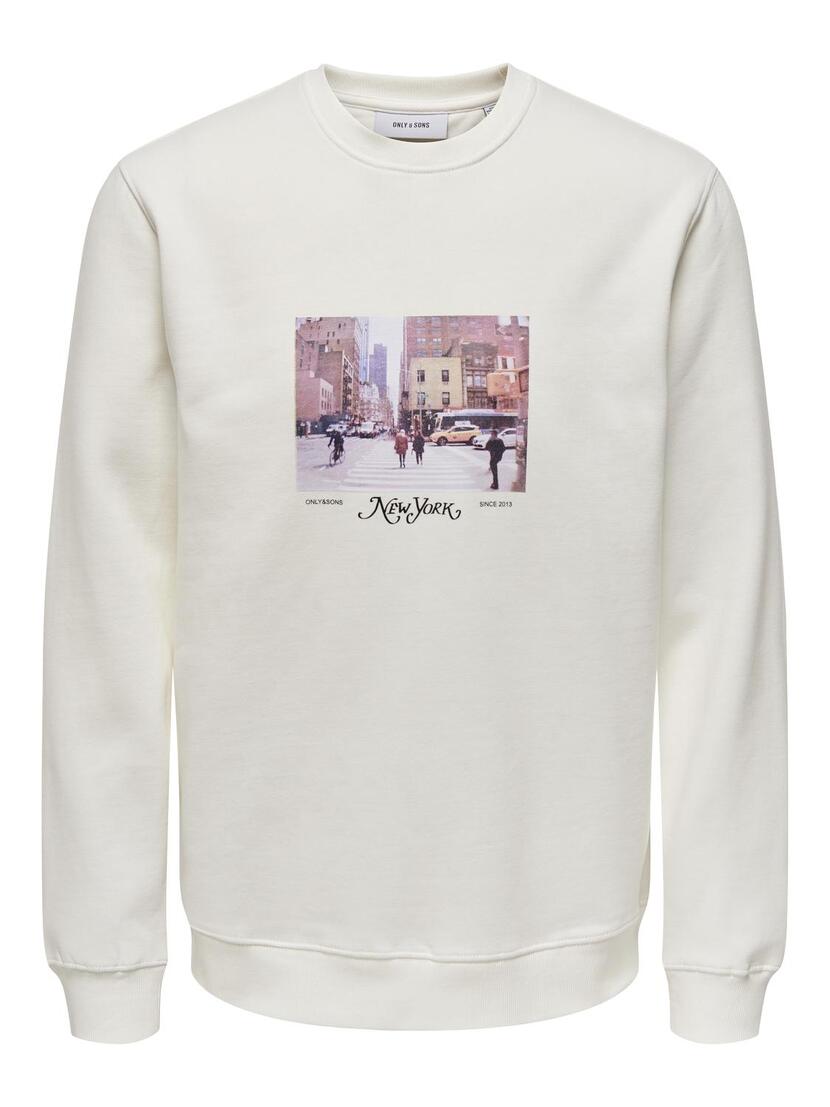 ONSROBERT REG PHOTO CREW NECK SWT V D