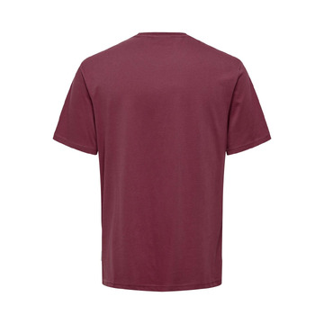 T-shirt van het merk Only & Sons in het Bordeaux