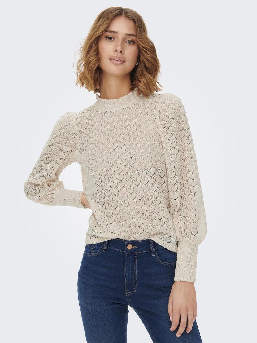 JDYAVERY L/S LACE TOP JRS NOOS