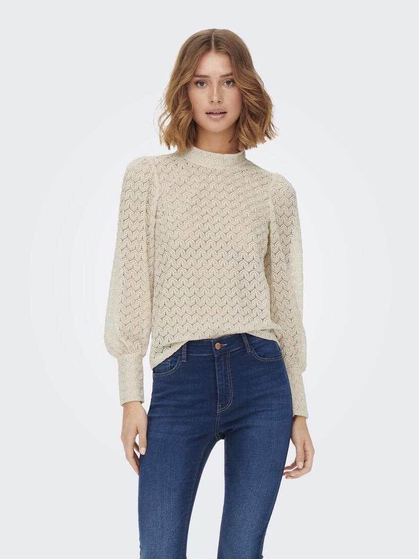 JDYAVERY L/S LACE TOP JRS NOOS