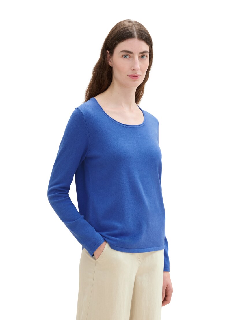 1042964 knit basic crew neck pullover