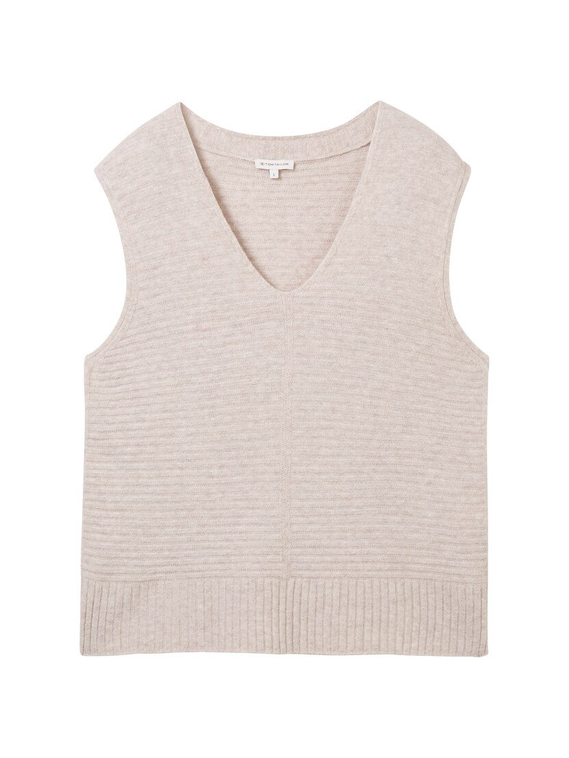 1043062 knit cosy vneck vest