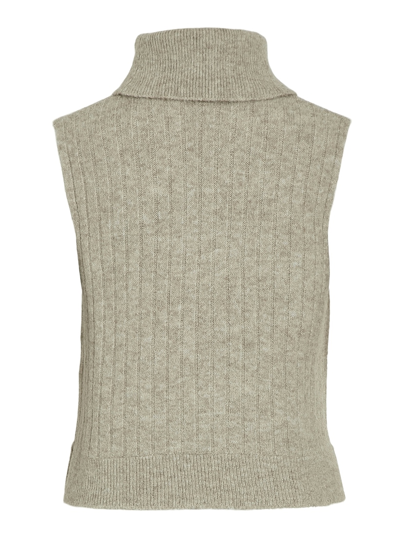 VIBELUNA HIGH NECK S/L KNIT VEST-NOOS