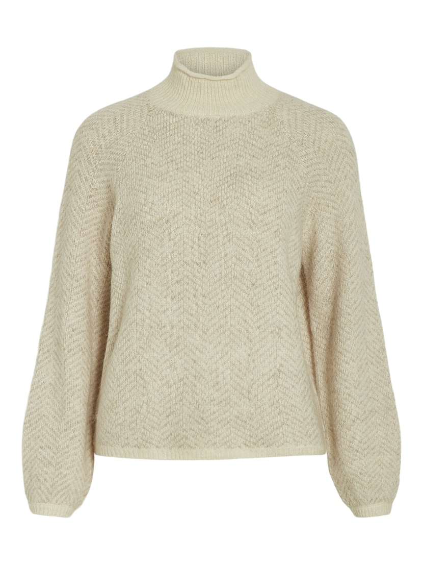 VILORY HIGH NECK L/S KNIT TOP - NOOS