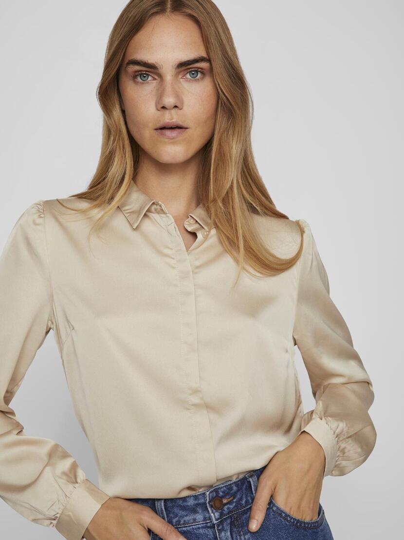 VIELLETTE SATIN L/S SHIRT - NOOS