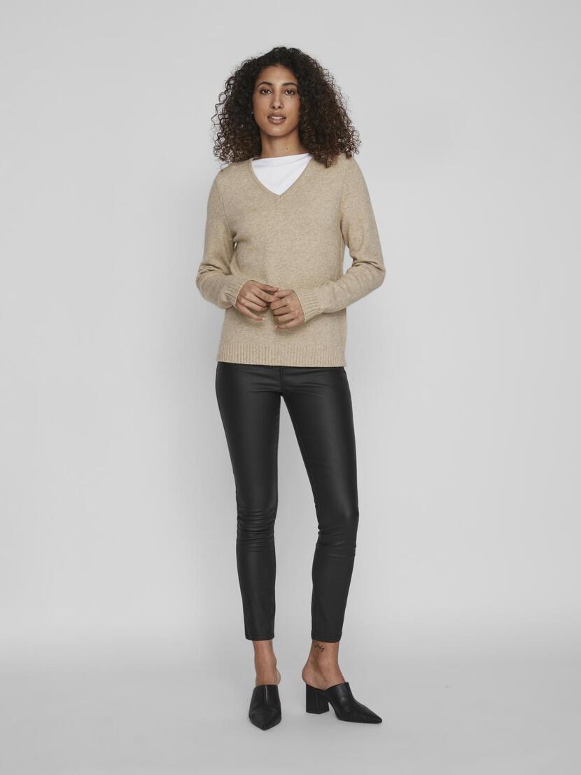 VIRIL V-NECK L/S  KNIT TOP - NOOS