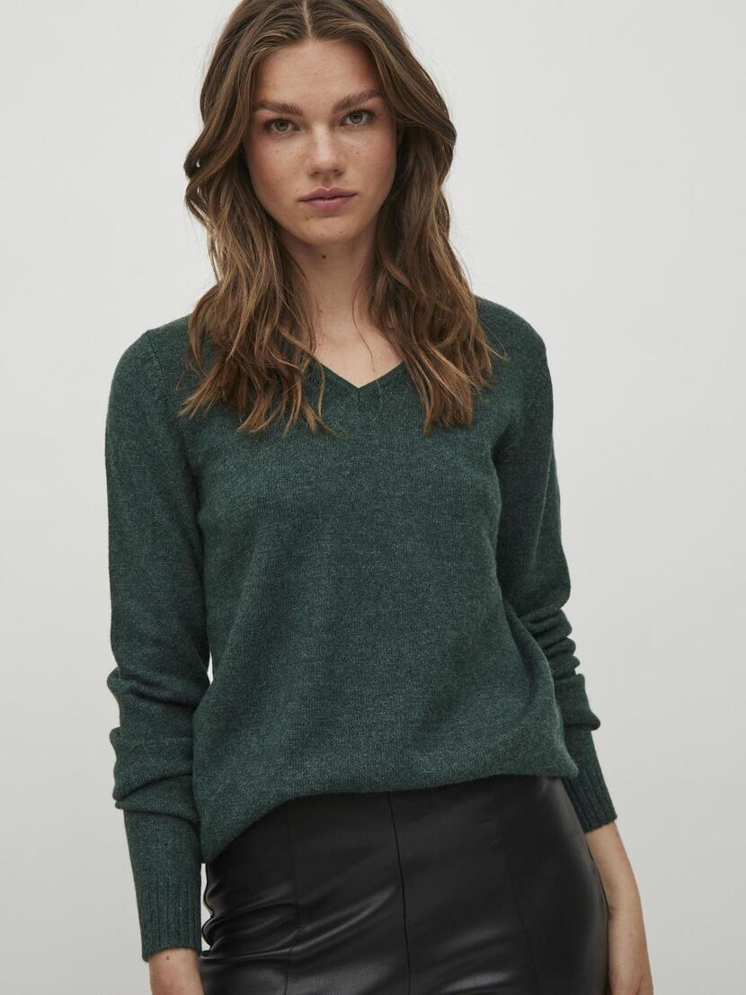 VIRIL V-NECK L/S  KNIT TOP - NOOS