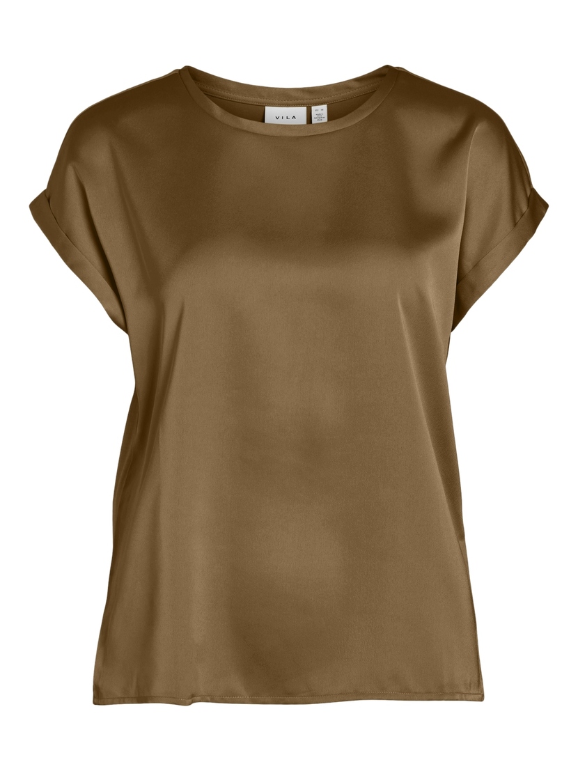 VIELLETTE S/S SATIN TOP - NOOS