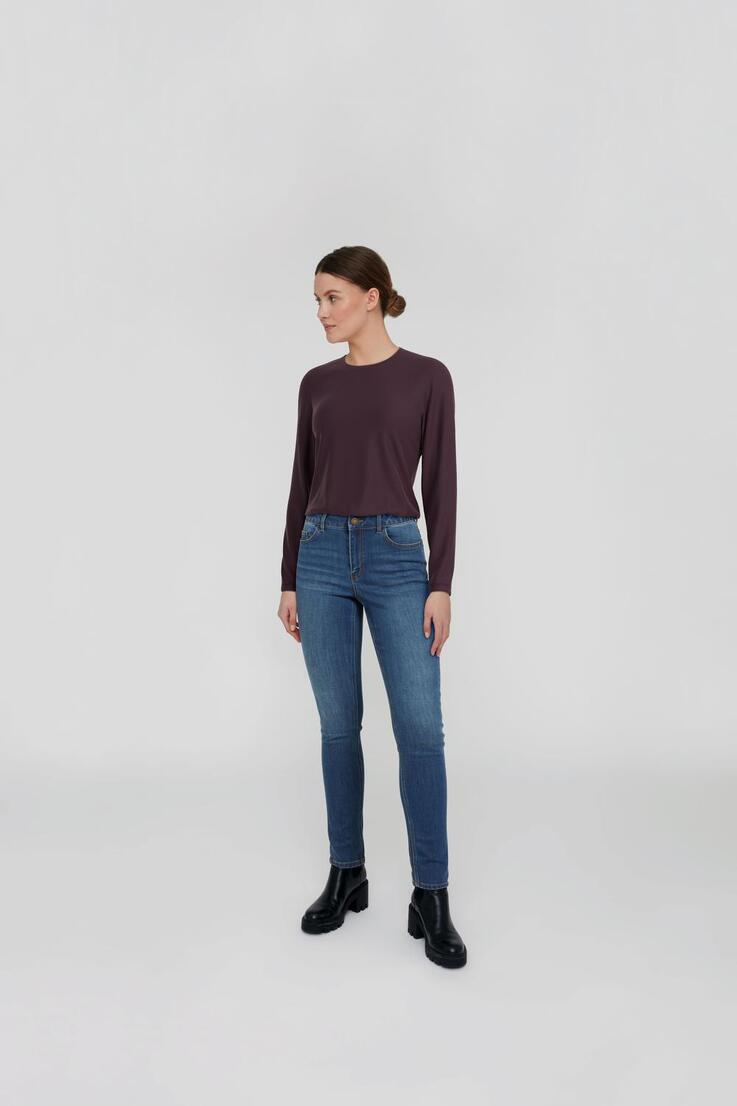 VIALEXIA O-NECK L/S TOP - NOOS