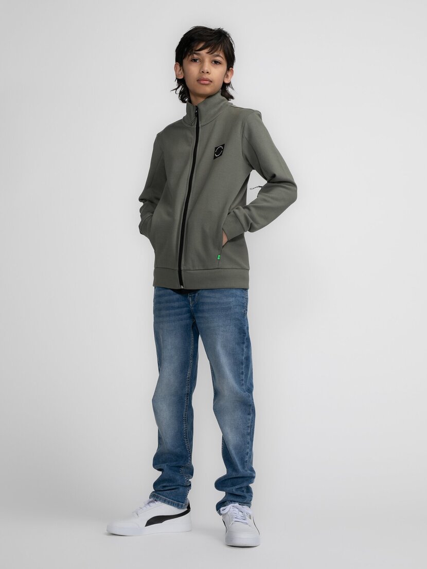 Boys Sweater Collar Zip