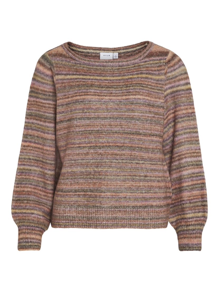 VIGONIA BOATNECK L/S KNIT TOP/R