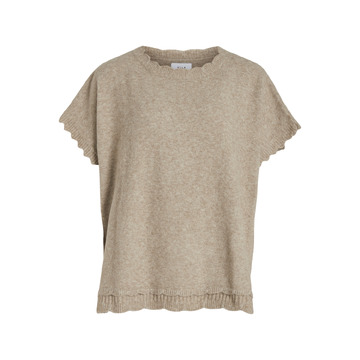 Poncho van het merk Vila in het Beige