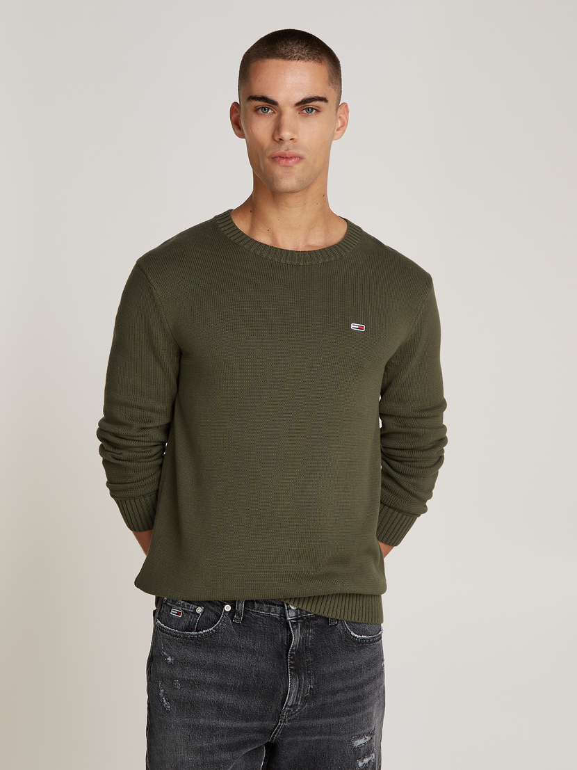 DM0DM18370 TJM SLIM ESSNTLS C-NECK SWEATER