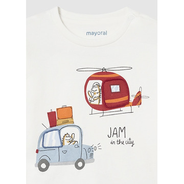 T-shirt van het merk Mayoral in het Ecru