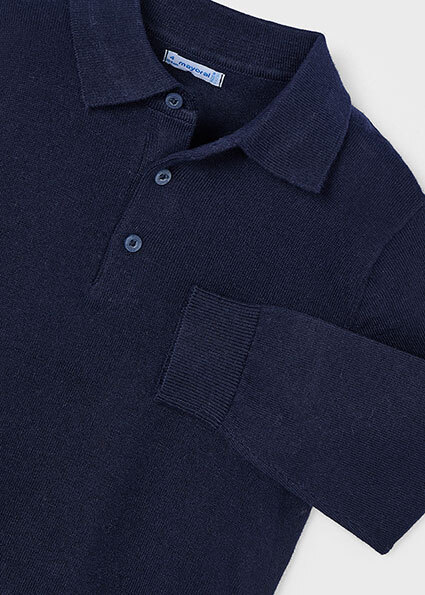 L/s knit polo