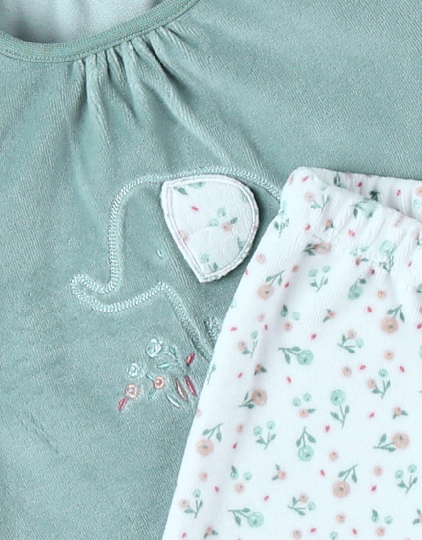 Little Flowers Pyjamas velvet 2pcs