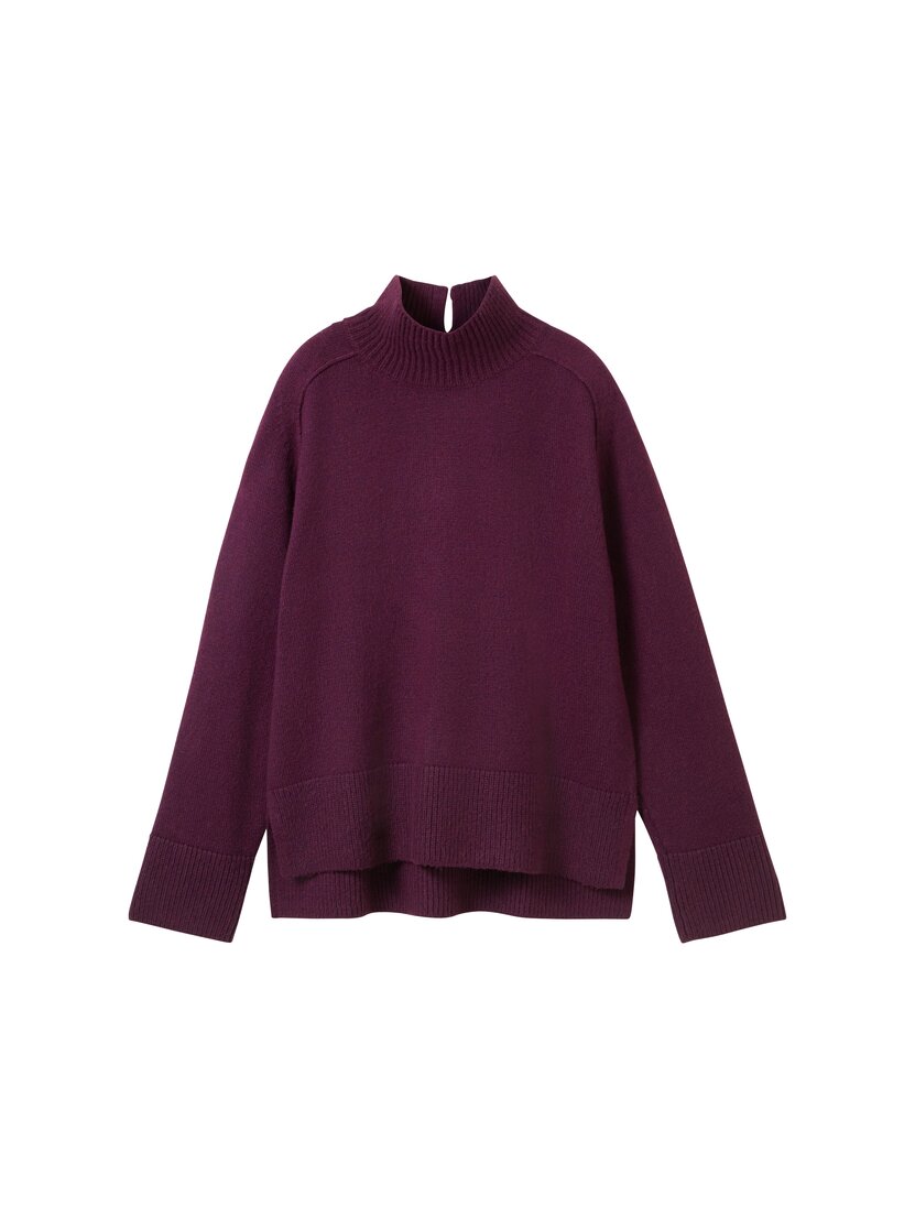 1042983 knit cosy mock-neck