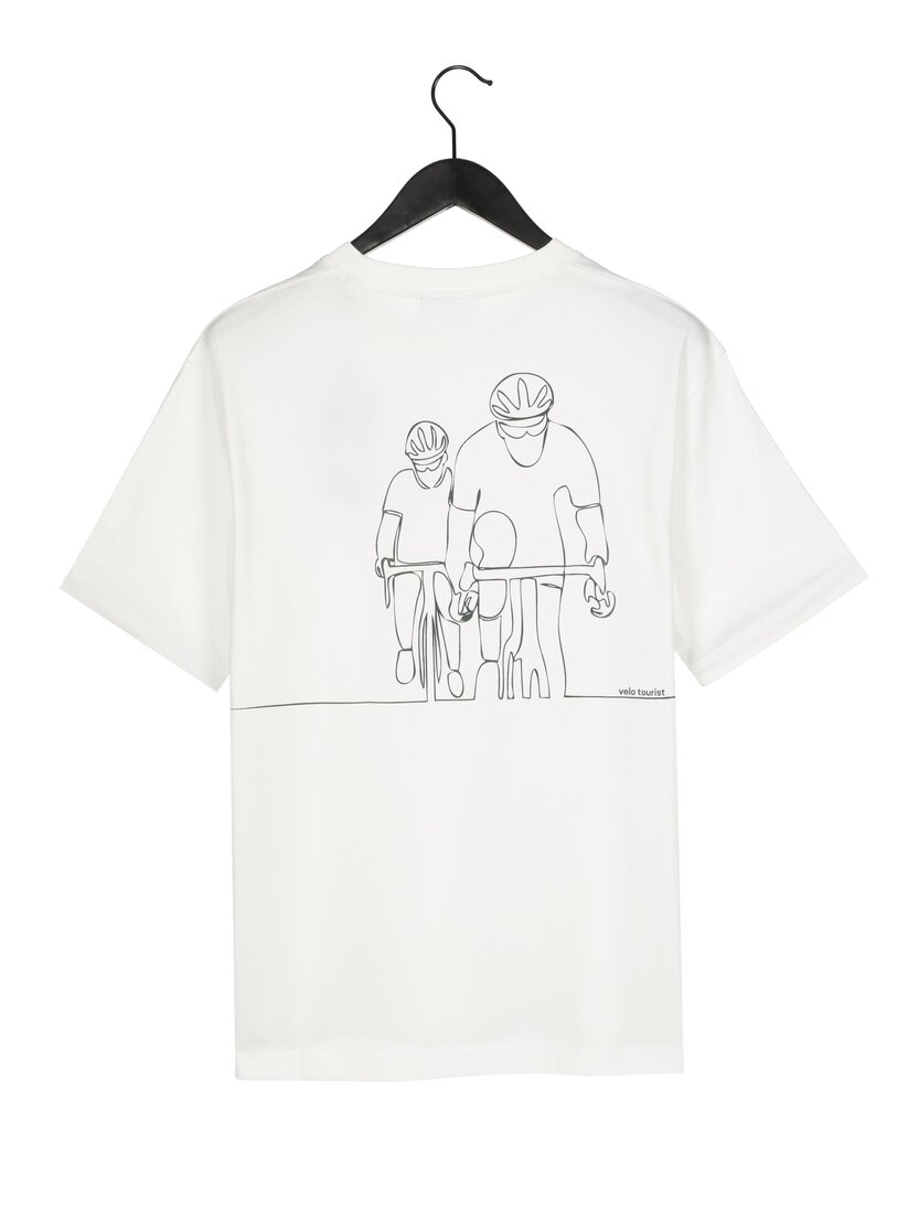 Velo Tourist Back Print T-shirt - Straight fit
