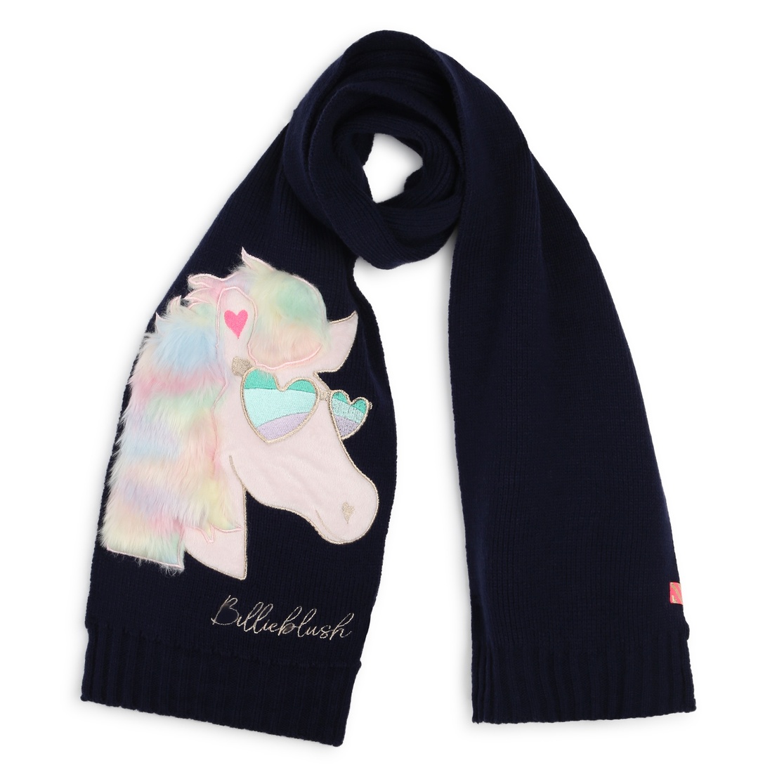 Scarf, acrylic knit. Fancy illustration \"Pegaze\"