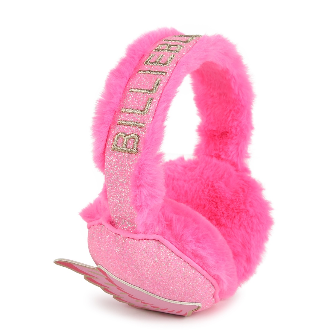 Earmuffs. Faux-fur. Glitter on the outside part, p