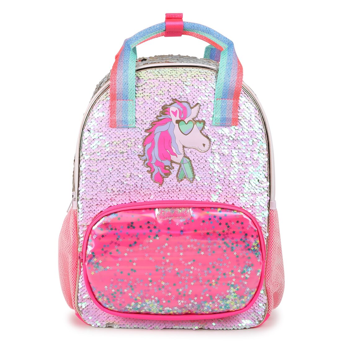 Backpack, in reversible sequins, neon polyester, a