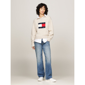 Pull van het merk Tommy Jeans in het Ecru