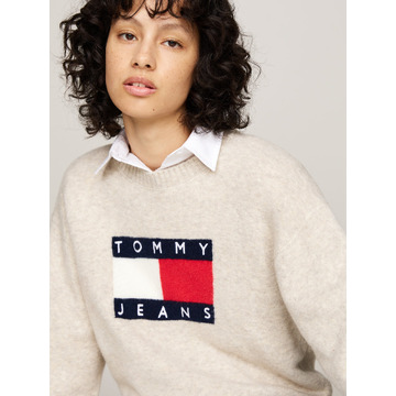 Pull van het merk Tommy Jeans in het Ecru