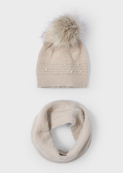 Fur hat & scarf set